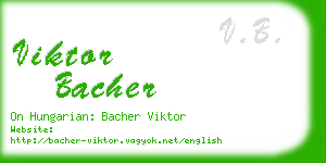 viktor bacher business card